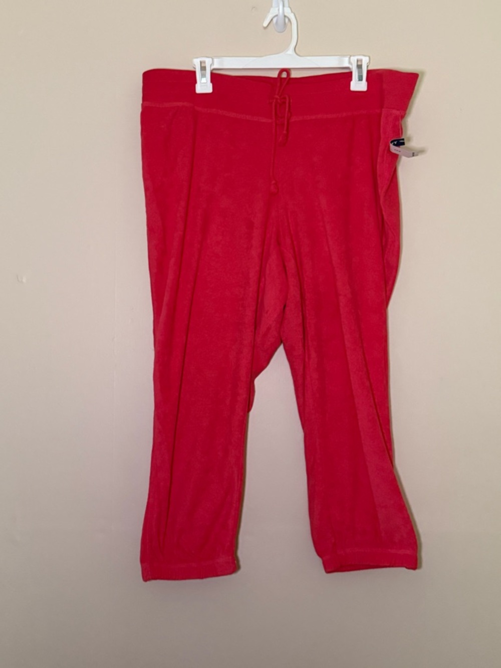 Old Navy Bright Red Capris with Drawstring Waist